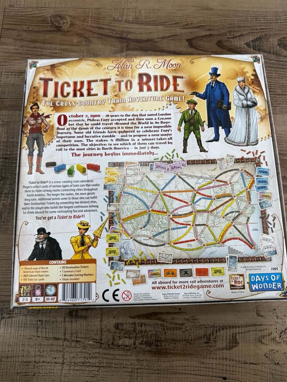 Days Of Wonder Ticket To Ride Board Game Alan R Moon Train Adventure - Picture 2 of 6